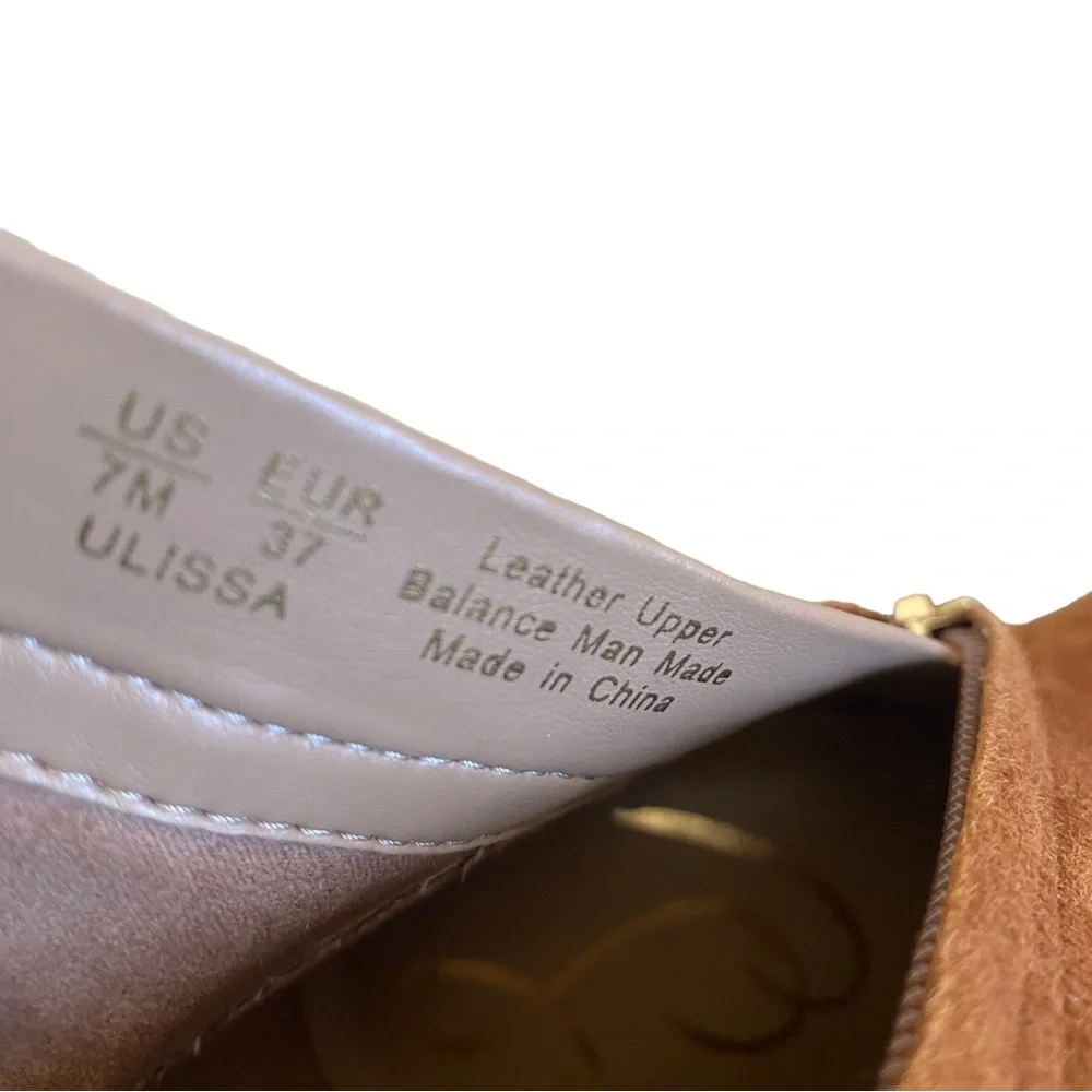 NEW Sam Edelman Ulissa suede pointy kitten heel boots booties cognac brown 7 37 - Picture 8 of 15